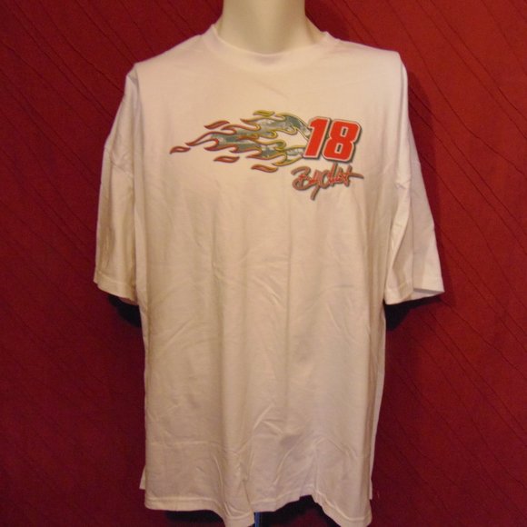 Bobby Labonte - #18 - T-shirt - White - XL NASCAR - Picture 1 of 5